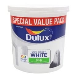 Dulux Emulsion Paint Silk Pure Brilliant White 6 Litre